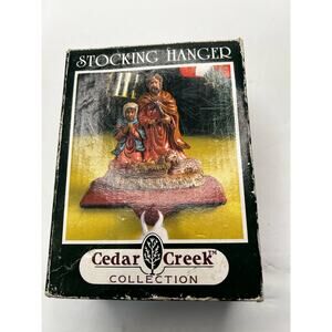 Stocking hanger, Cedar Creek Christmas Collection Vintage Small dot missing red